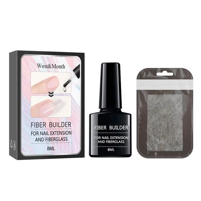 

Комплект для наращивания ногтей из стекловолокна, шиньон для ногтей, быстрое покрытие для ногтей из стекловолокна, клей для наращивания ногтей