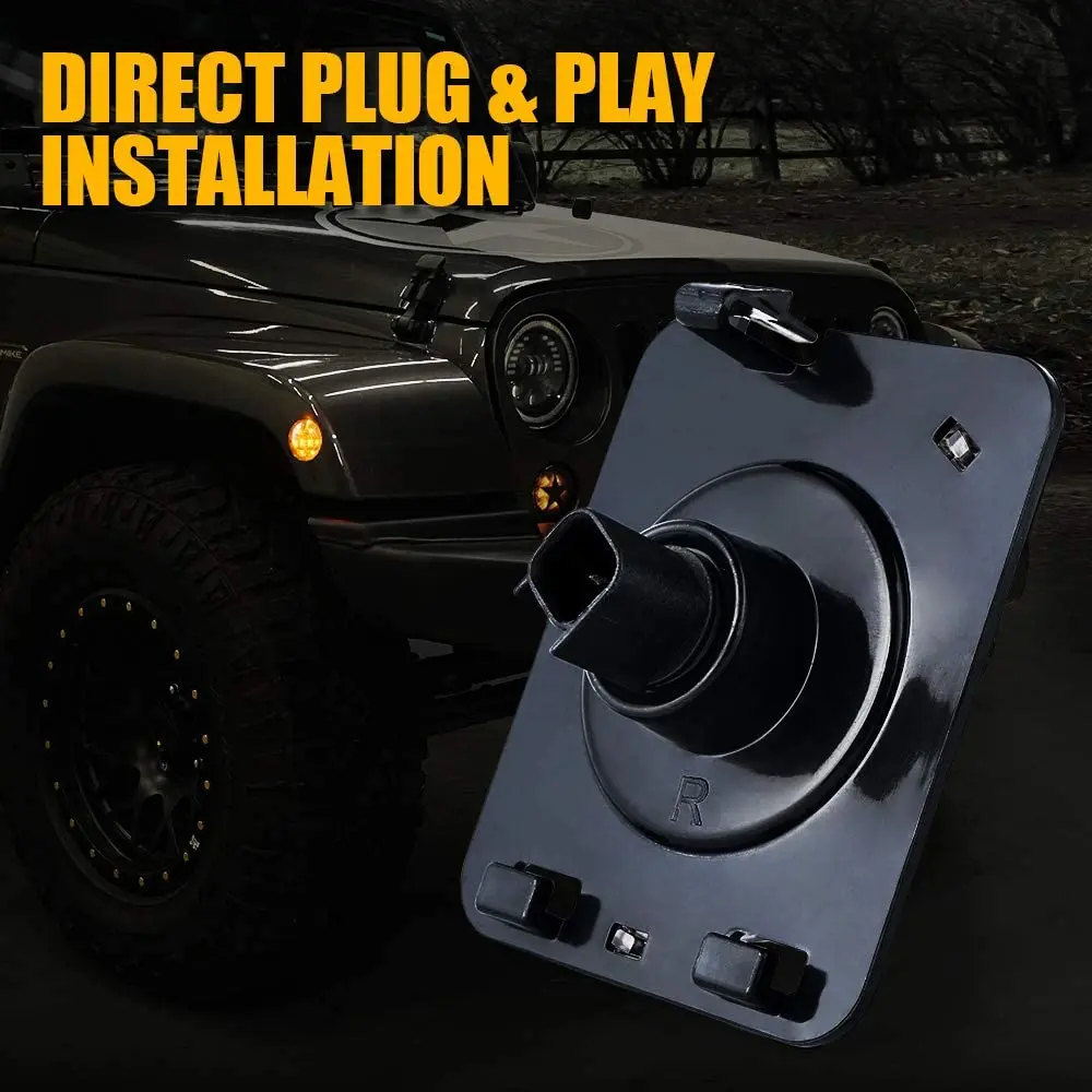 Переднее крыло speedclear объектив для Jeep Wrangler JK JKU 2007 2018 поворотный сигнал янтарные
