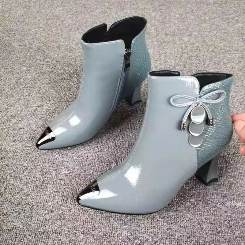 Women's Wedge Boots Short Boots Lace-Up Boots Women's Fashion Women's Boots Heel Retro Short Boots Pointed Toe Botas  2023