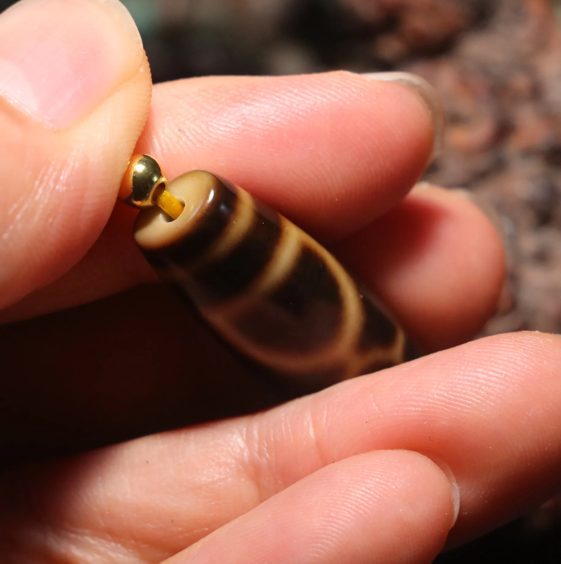 Treasure Magic Energy Тибетский Старый Агат 2 Богатство Бог Фигурка Символ бусины дзи Totem