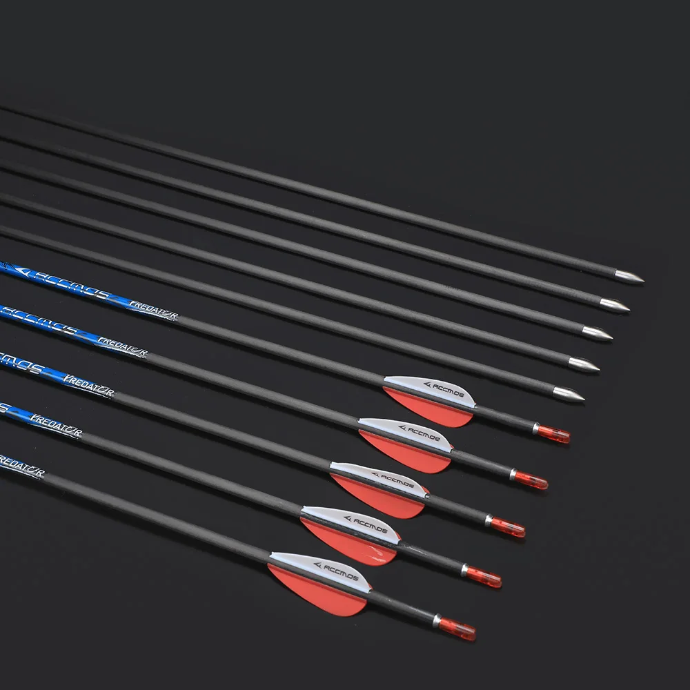 

Стрелы из чистого карбона, 12 шт., ID 4,2 мм, 300, 350, 400, 500, 600, 700, 800, 900, 1000, Рекурсивный лук для стрельбы из лука или стрельба из блочного Лука