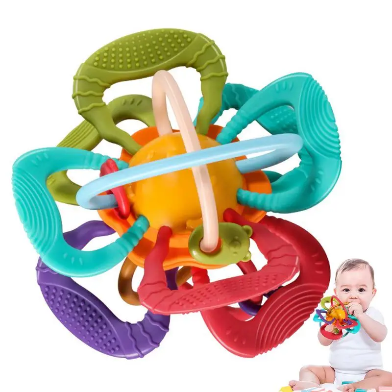

Baby Manhattan Ball Sensory Teething Toy For Baby Toddler Sensory Teething Rattle For Intellectual And Cognitive Developments