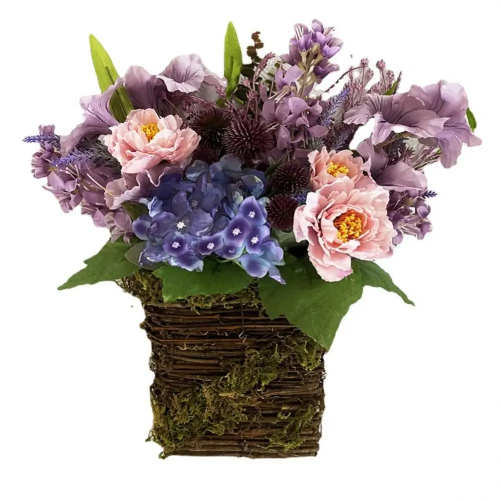 

Multifunctional Home Garland Decoration Pendant Artificial Flowers Baskets Decorative Wreath Wall-mounted Lavender Flower Basket