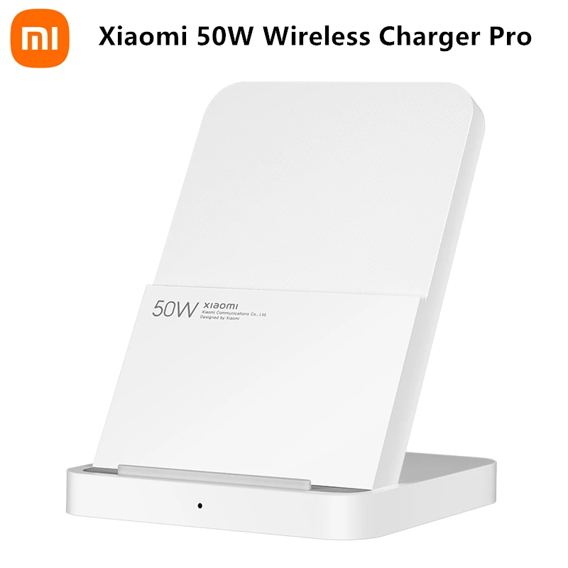 Беспроводное зарядное устройство Xiaomi Pro, вертикальное, с воздушным охлаждением, 50 Вт, быстрая зарядка для Xiaomi серии 13/12/11/10 для iPhone
