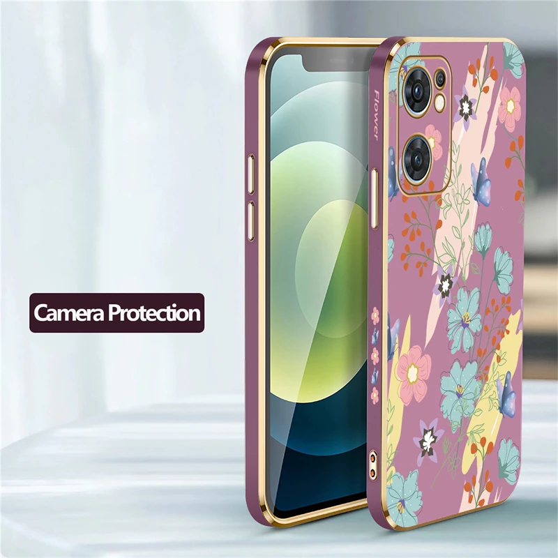 Чехол-накладка с рисунком цветов для OPPO Find X5 Lite X3 X2 NEO F11 F5 F7 F9 F17 Pro F15 F19 F23 F21 F1S