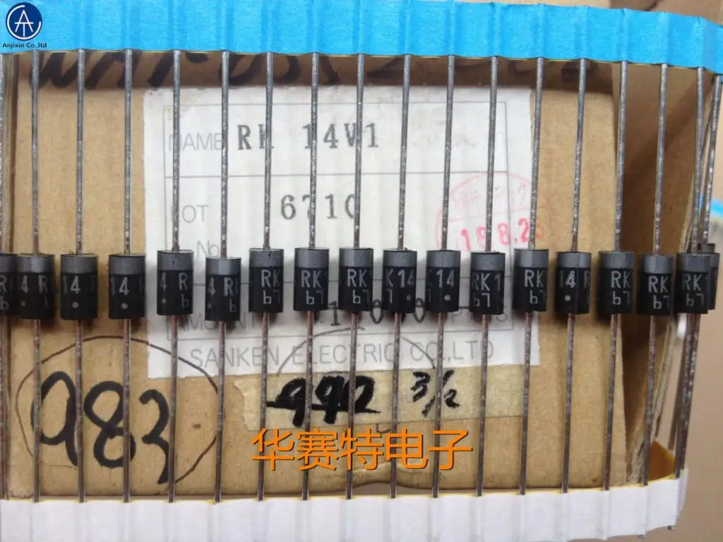 30 шт., 100% оригинальный новый диод Шоттки RK14V1 RK14 1,7a 40 В DO-15 30 шт., 100% оригинальный новый диод Шоттки RK14V1 RK14 1,7a 40 В DO-15