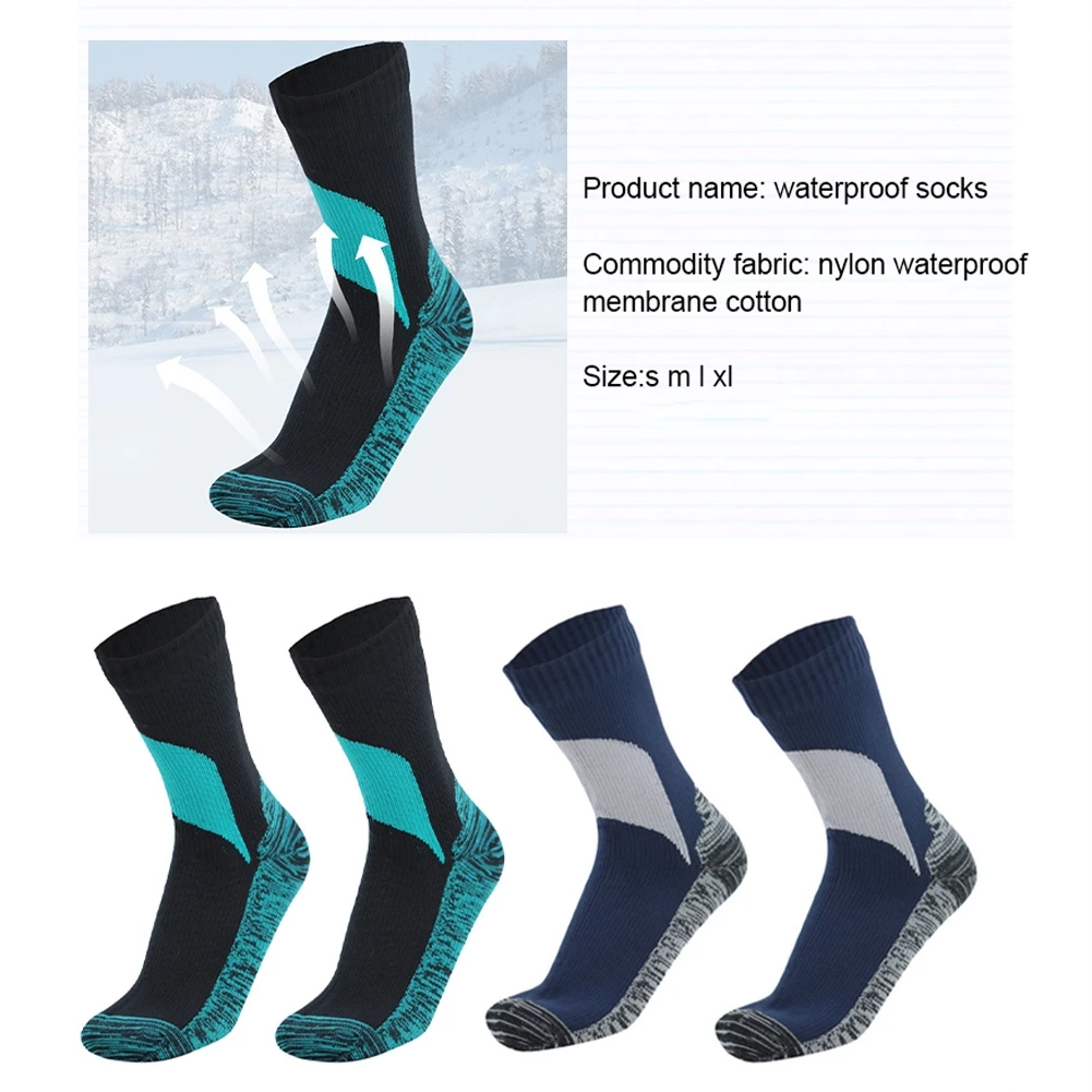Outdoor Waterproof Breathable Long Socks Professional Hiking Wading Camping Winter Skiing Sock Insulation Warm Waterproof Socks