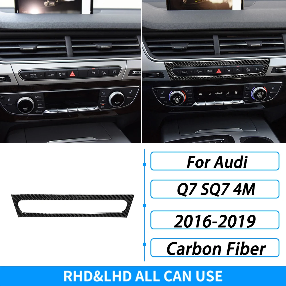 

Для Audi Q7 SQ7 4M 2016-2019 аксессуары из углеродного волокна, центральная консоль, переключение передач, воздуховыпускное отверстие, набор отделки салона автомобиля, наклейка