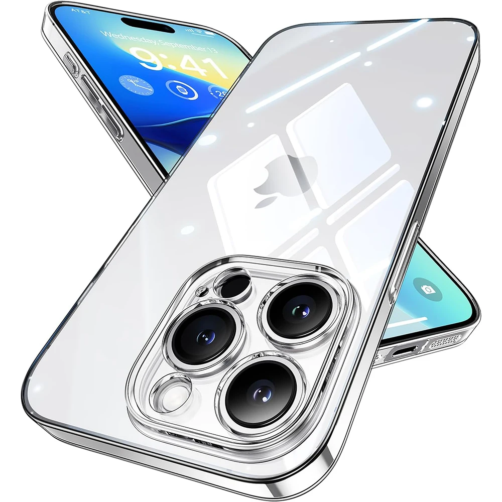 Роскошный прозрачный жесткий чехол для телефона iPhone 16 15 14 плюс 13 12 11 Pro Max