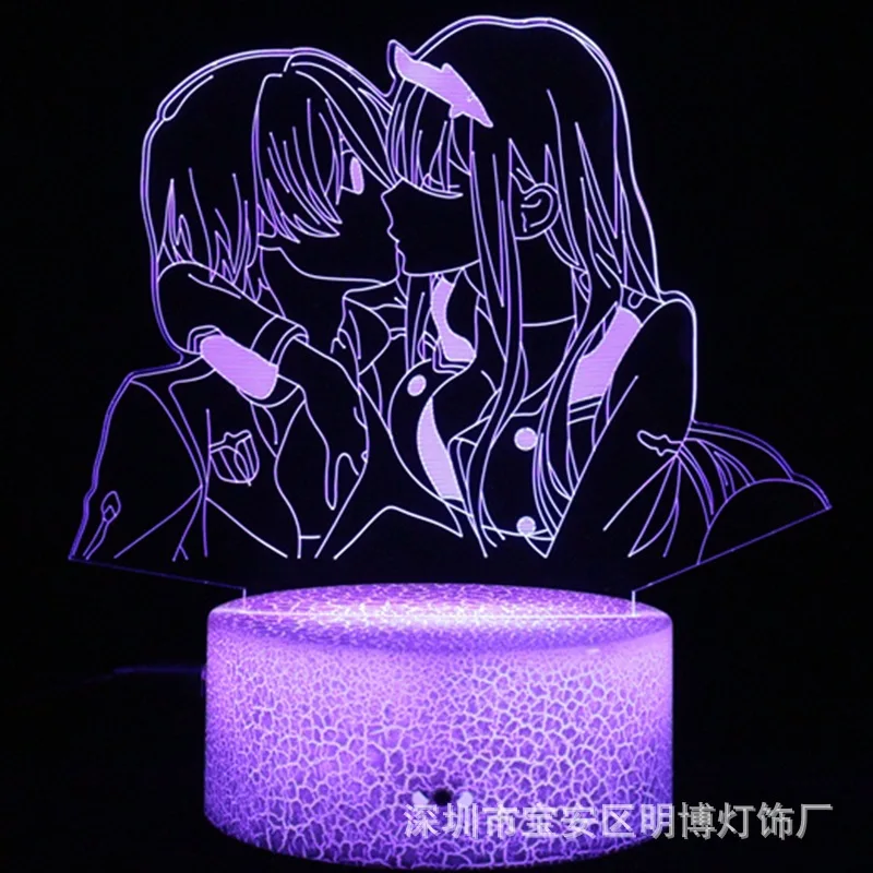 

DARLING in the FRANXX 3d Night Lights Anime girl Led Light Gifts Lamp Acrylic Kawaii Square Cubic Figure Birthday Decorations