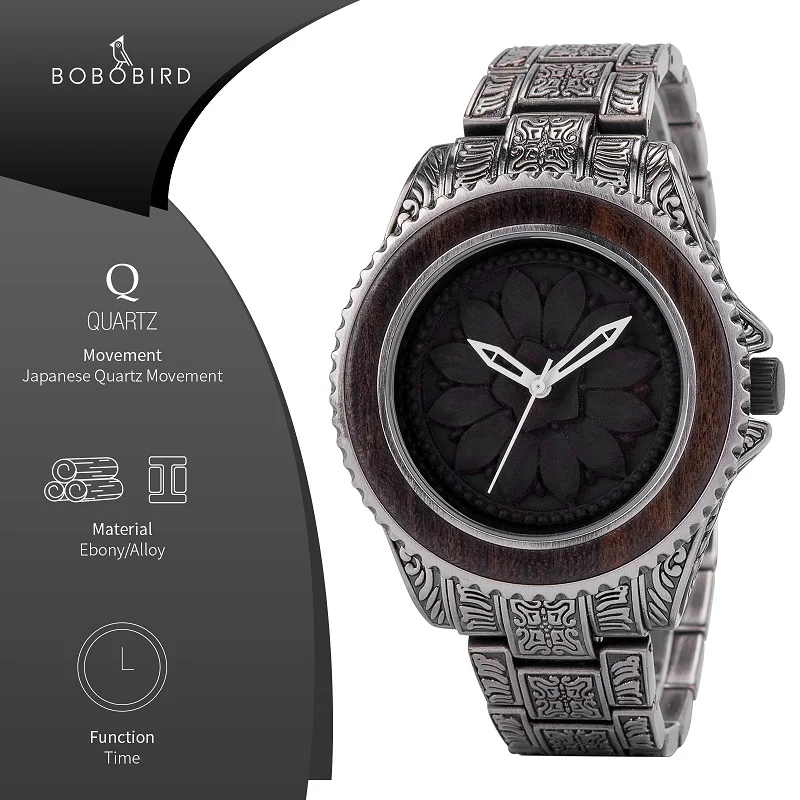 

BOBO BIRD Men's Watch Unique Design Wooden & Alloy Wristwatch Japanese Quartz Movement Relógio Masculino Dropshipping