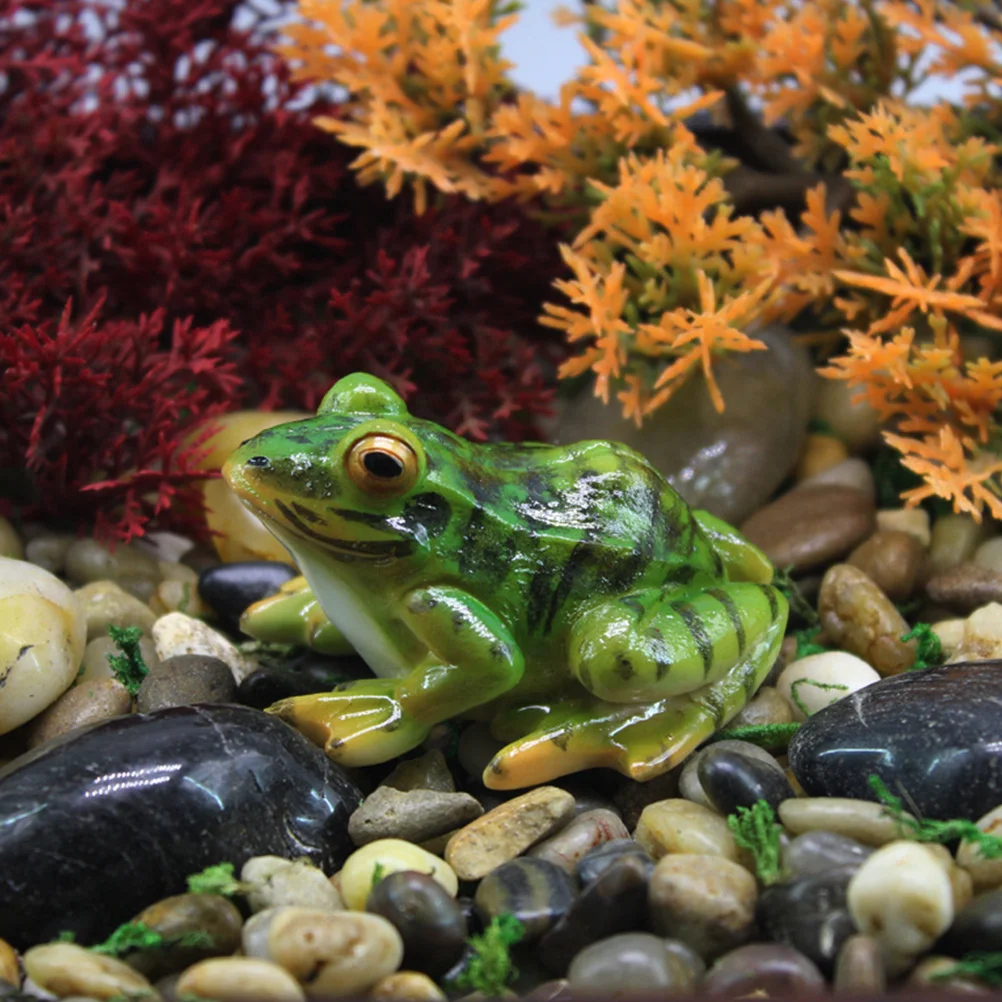 

Frog Frogs Garden Resin Figurines Figurine Miniature Statue Decor Mini Animal Statues Sculpture Decoration Ornaments Fairy