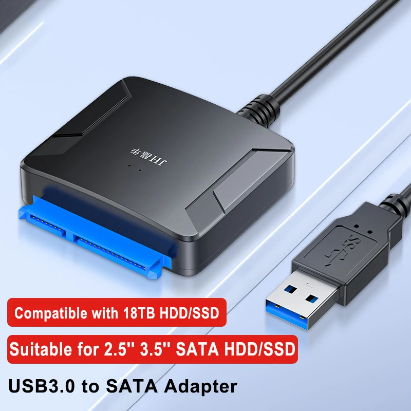 SATA To USB 3.0 Cable Adapter for 2.5 3.5 Inch External HDD SSD Hard Drive SATA Adapter USB 3.0 To Sata III Cord Converter 3 0
