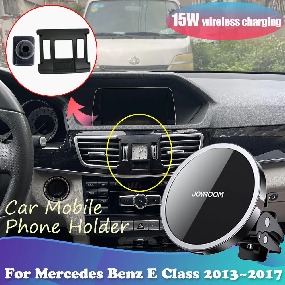 Автомобильный держатель для телефона, 15 Вт, для Mercedes Benz E Class A207 W212 2013 ~ 2017 2014 2015 2016