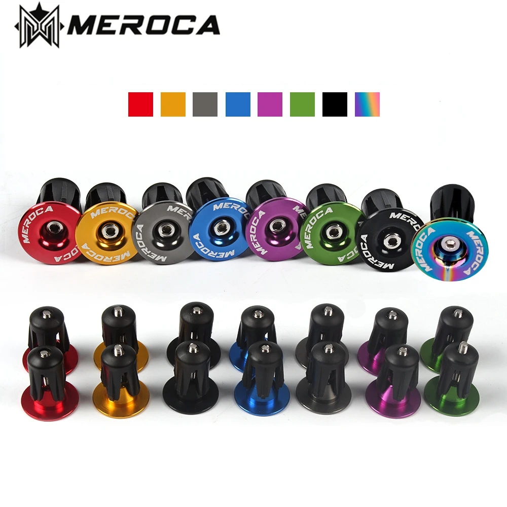 

MEROCA mountain bike parts aluminum alloy inflatable lock connector road bike handlebar end cap non-slip