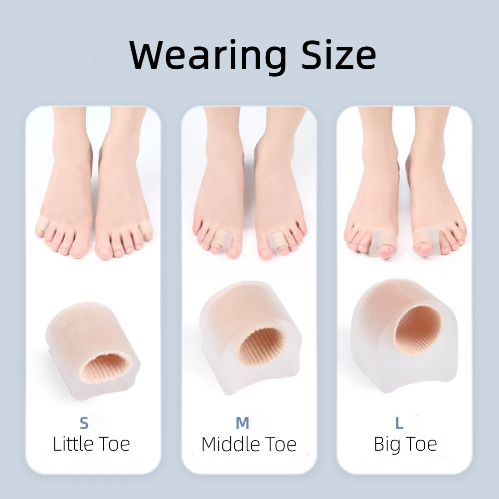 1 Pair Gel Toe Separators Bunion Corrector For Bunion Overlapping And Hammer Toe Relief With Toe Spacers Toe Tube Soft