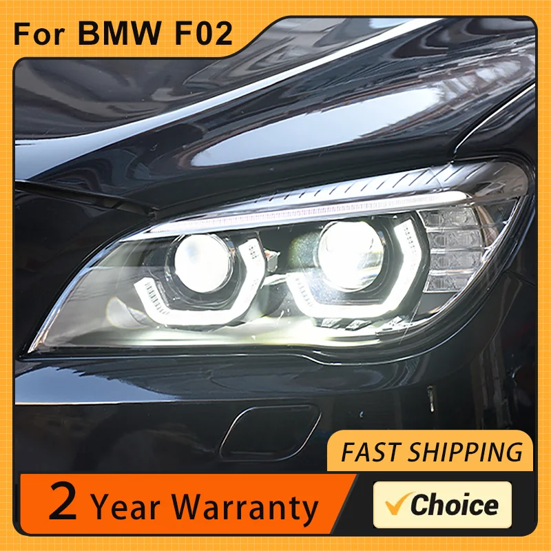 Фото Для BMW Серия 7 налобный фонарь в сборе 09-15 F02/730/740Li модифицированный фотоэлемент лазерный налобный фонарь ложка дневной свет №3