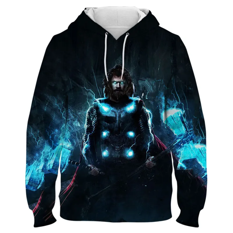 

Men's Clothing Spring Autumn Streetwear Women Sweatshirt Marvel Hero Thor 3D Print Cool Harajuku Boy Girl Kids Hoodies