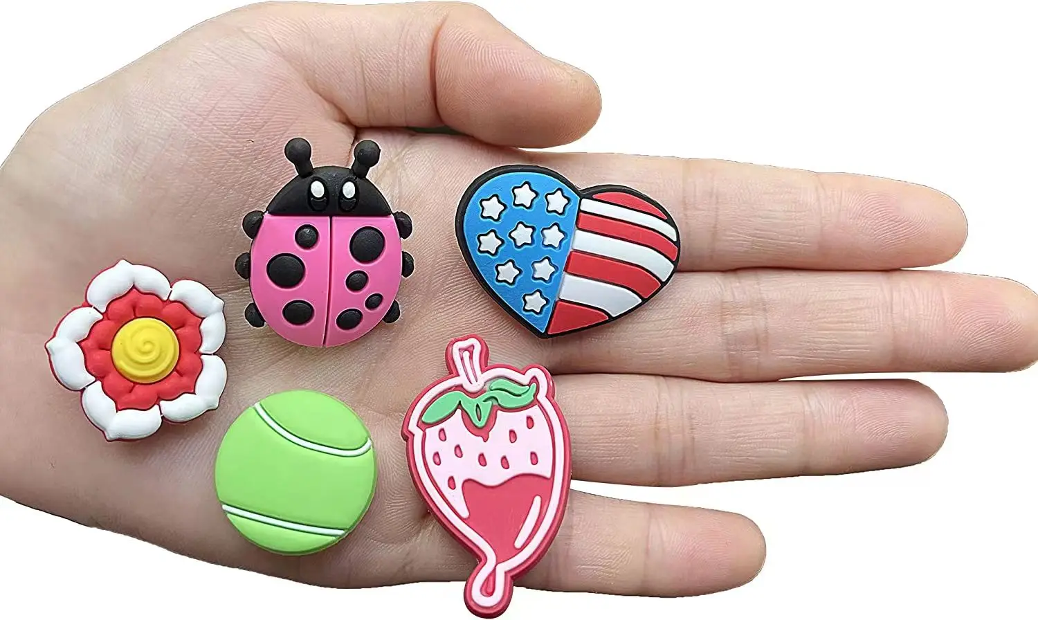 10-300PCS jibz Wholesale Random Cartoon Animal Shoe Charms Decrations For Croc Charms Buckle Kids X-mas Gifts Shoe Accessories