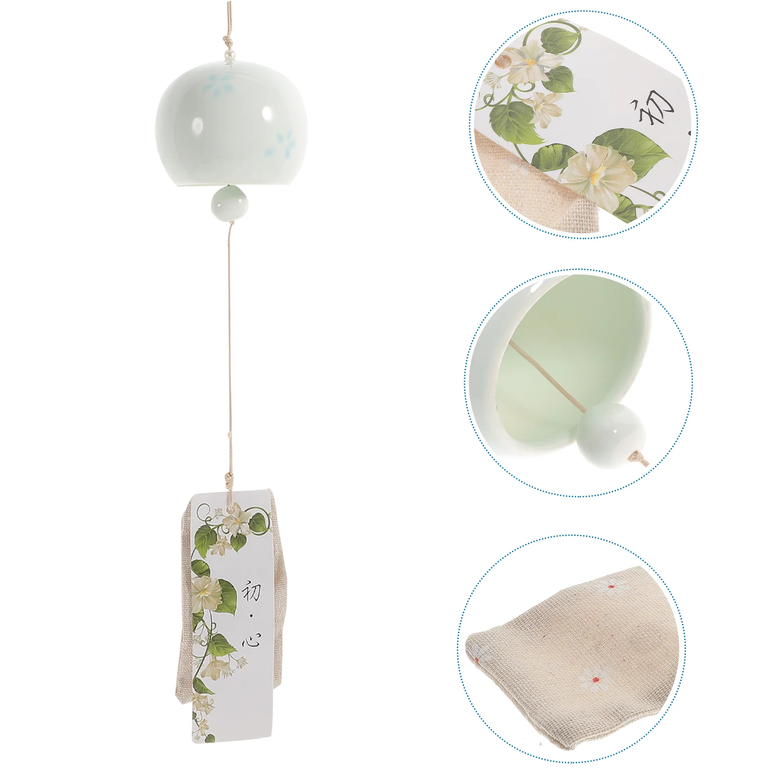 

Decoración Para Exteriores Outdoor Wind Chimes Car Decoration Glass Hanging Pottery Decorations Ceramic