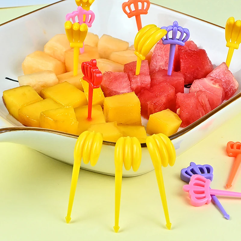 

Cartoon Fruit Fork Toothpicks Cute Animal Food Selection Mini Lunch Box Decoration Children's Food Supplement Tool