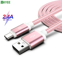 ukyee type c cable fast charging nylon braide usb c charger for samsung s8 s9 s10 plus for xiaomi redmi note 7 8 pro