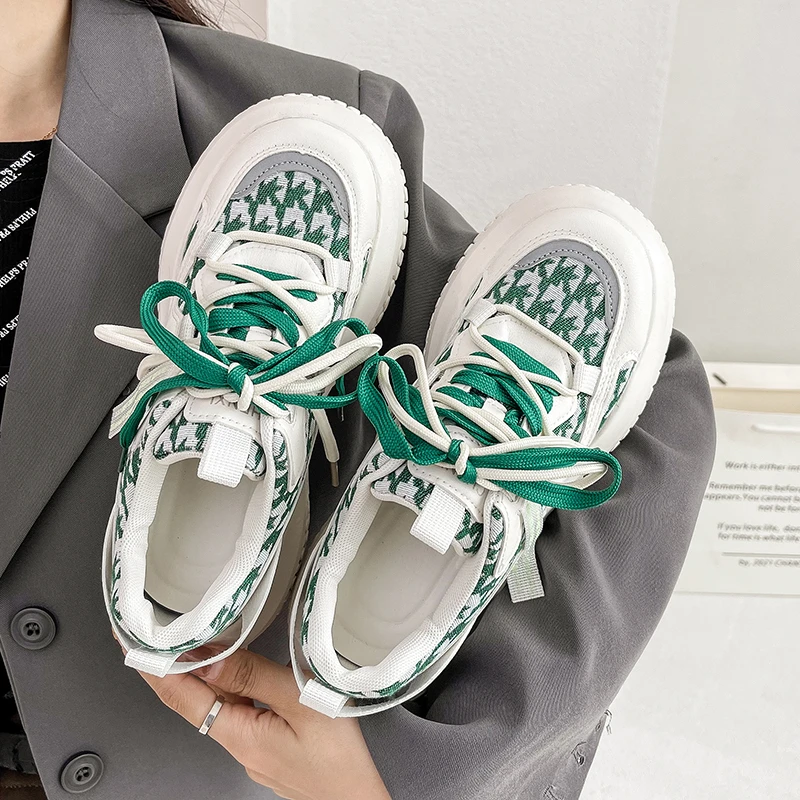 

Кроссовки женские на шнуровке, Вулканизированная подошва, мягкая дышащая удобная повседневная обувь, на весну