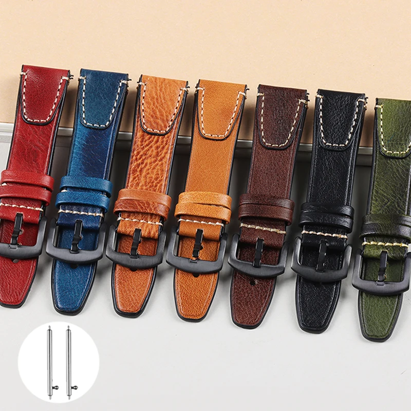 Ремешок для часов из натуральной кожи в стиле ретро винтажный браслет швейных Tudor