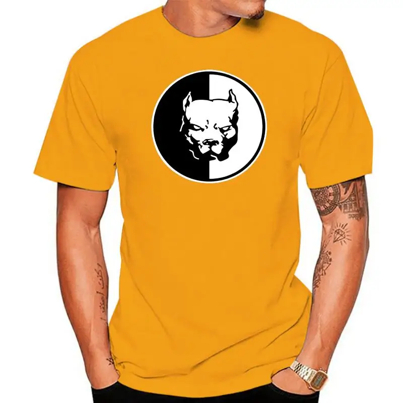 

Футболка Pitbull вечерние, Топы Harajuku с забавной черной собакой, модная Классическая футболка