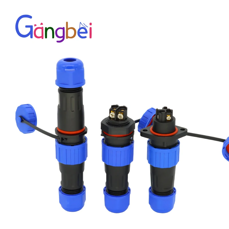 SP1610 водонепроницаемый разъем с обратной гайкой/док-станцией/фланцем 2 3 4 pin винтовой обжим без сварочного разъема IP68