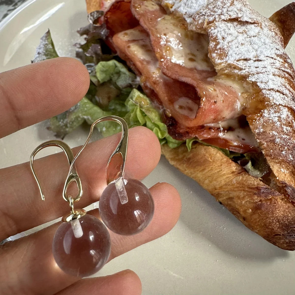 Chai Fu Studio/E397 французские легкие роскошные элегантные прозрачные круглые серьги с