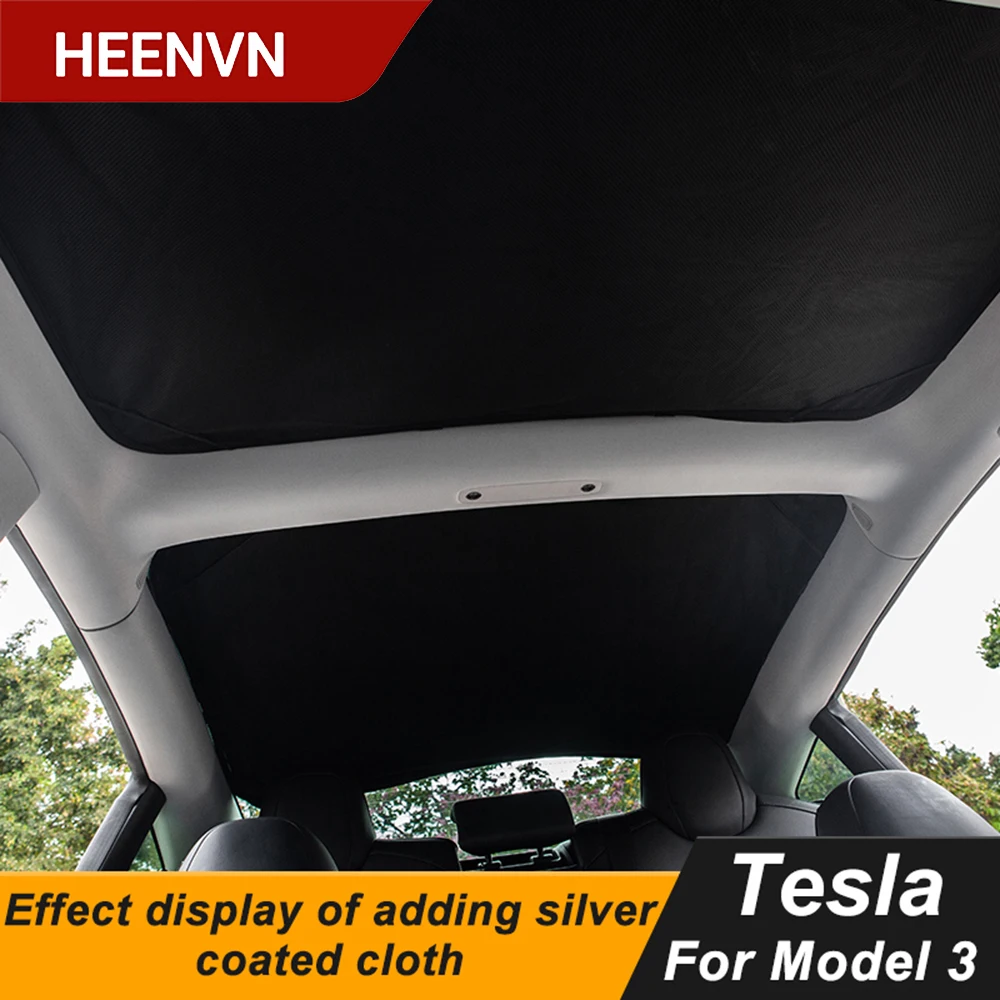 Heenvn Model3 2021 Sunshade Car Sun Visor Rear Front Sun Shade For Tesla Model 3 2022 Accessories Roof Skylight Shades Protector