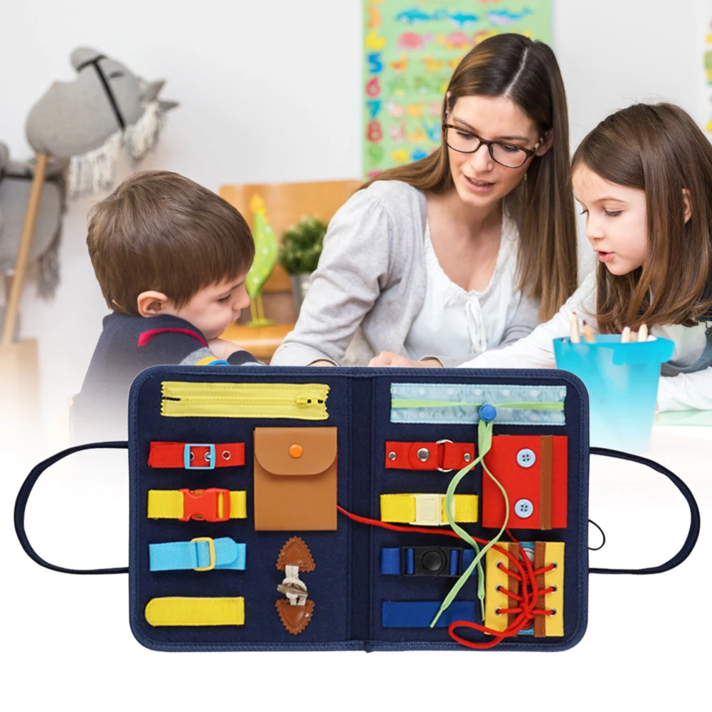 

Toddler Toys Montessori Sensory Board Preschool Learning Enlighten Toys Great Gift for Toddler Girls Boys Learning Basic Dress