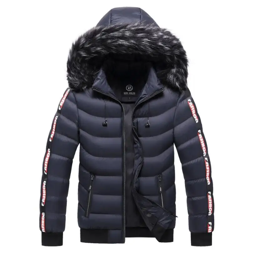 Winter Jacket Men 2022 Fur Collar Hooded Thick Warm Cotton Outwear Man Patchwork Parka and Coats Windbreaker Parkas Male L-5XL