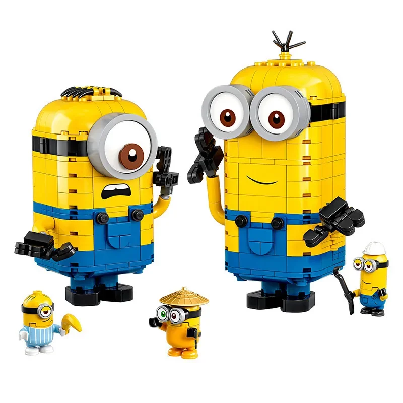 Игрушки Minionsed Me экшн-фигурки игрушки Stuart Kevin Bob 3d глаз блоки Miniones фигурки подарки