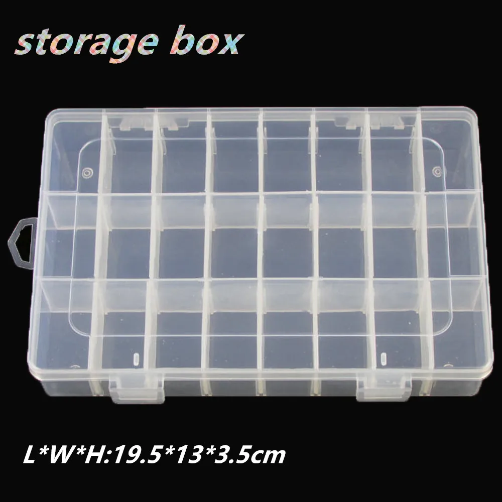 

Life Essential 24 отсека коробка для хранения практичный регулируемый пластиковый чехол для колец, бусин органайзер для ювелирных изделий