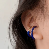 klein blue earbone clip earrings for women adjustable a two wear finger rings fashion painless no pierced party unusual jewelry