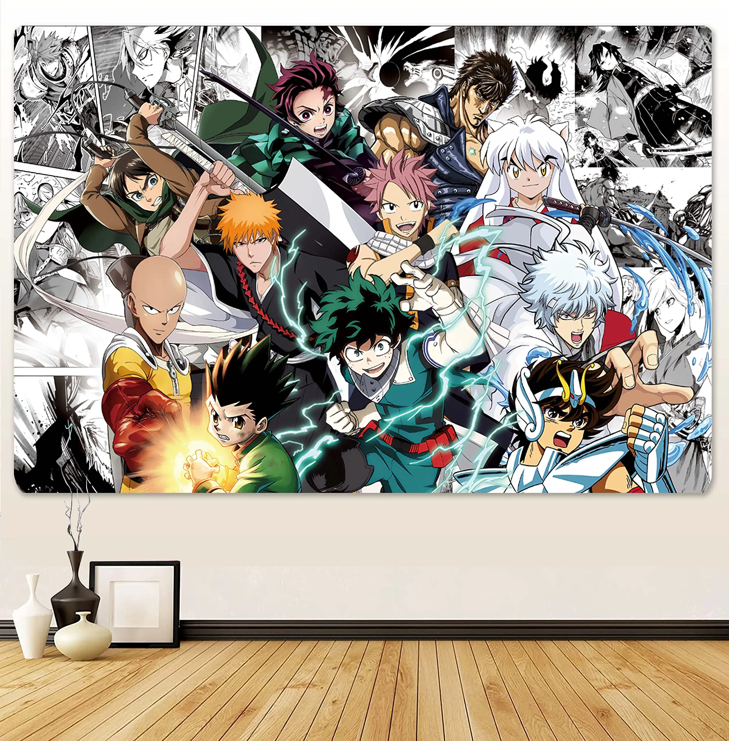 

Anime Tapestry For Bedroom Cartoon Poster Background Wall Art Boys Room For Bedroom Living Room Decor 60x40 Inches