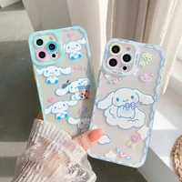 hello kitty cinnamonroll transparent cute phone case for iphone13 13pro 13promax 12 12pro max 11 pro x xs max xr 78 plus cover
