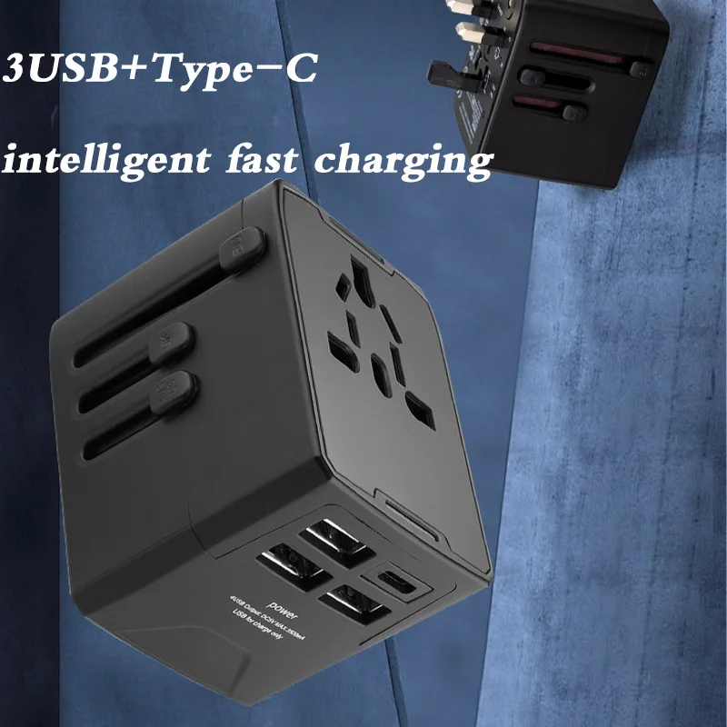 

Smart Travel Adapter International Plug Adaptor Wall USB Type C Charger AC Power for USA EU UK AU US iPhone iPad Android Samsung
