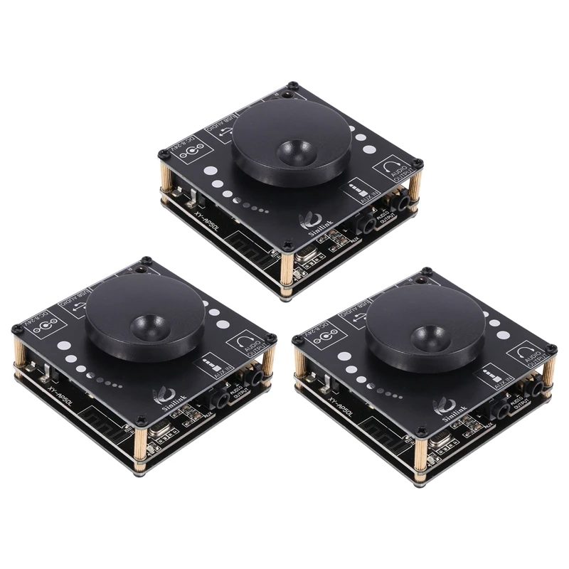 

3X XY-AP50L Mini Bluetooth 5.0 50W+50W Wireless Audio Power Digital Amplifier Board Stereo Amp 3.5MM AUX USB APP