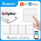 Выключатель настенный AUBESS Tuya Zigbee, 1234-кнопочный, с поддержкой Alexa и Google Assistant