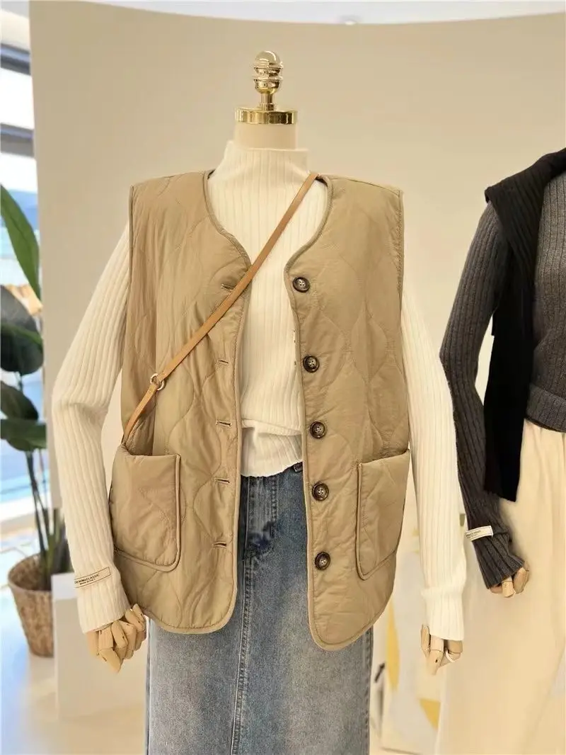 Двусторонний хлопковый жилет женское теплое пальто из овечьей шерсти зимнее