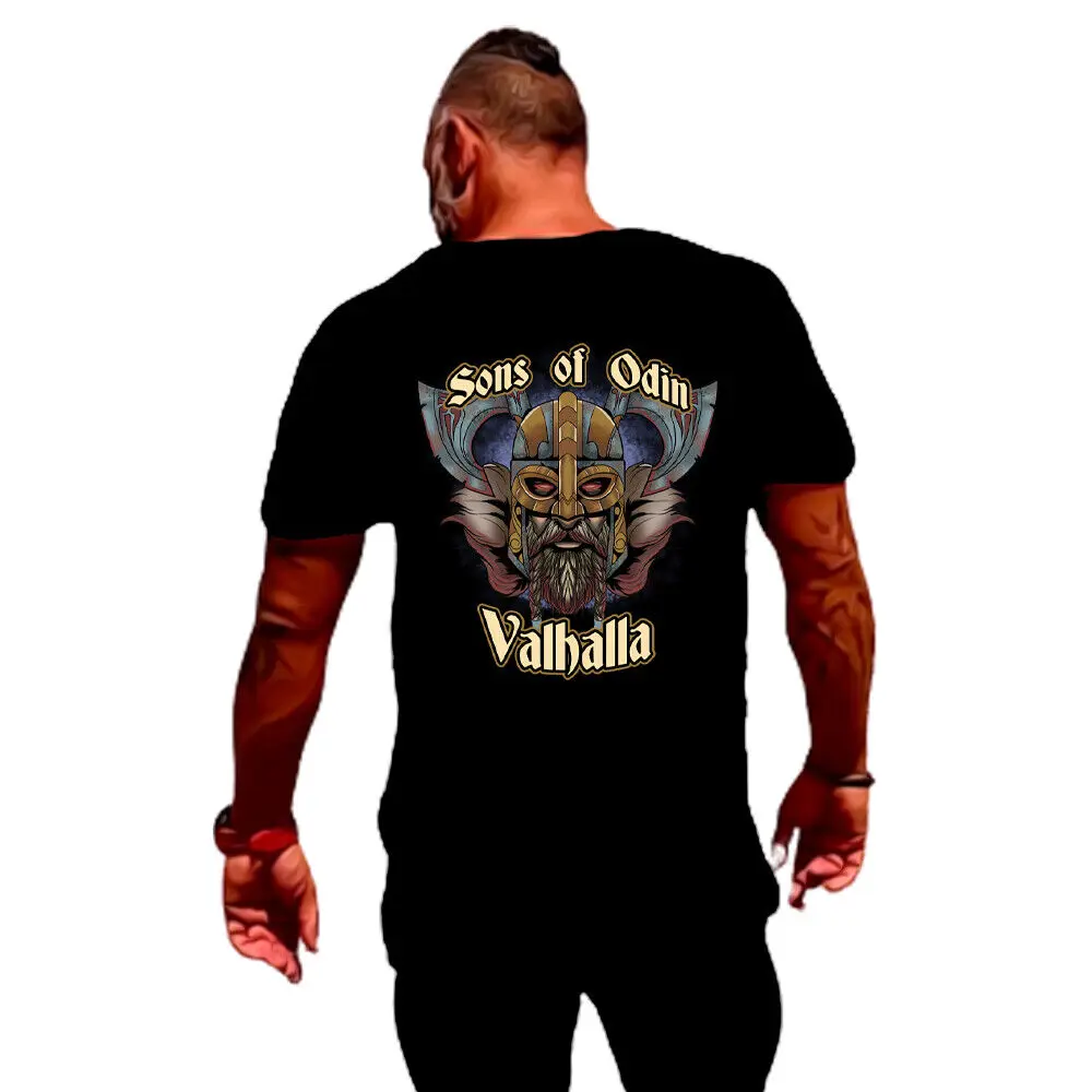 

Sons of Odin Valhalla Nordic Viking Ragnar T-Shirt 100% Cotton O-Neck Summer Short Sleeve Casual Mens T-shirt Size S-3XL