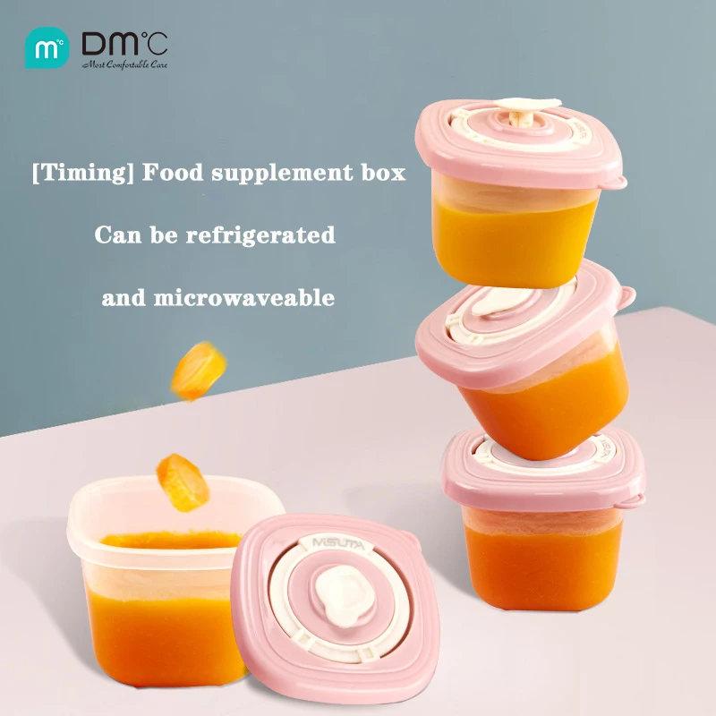 

Baby Timing Food Supplement Box Baby Portable Outing Snack Box Frozen Microwave Sealed Fresh-keeping Box 120ML