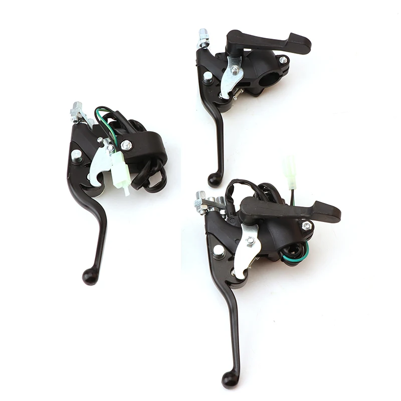 

Mini Moto Quad Bike ATV Double Thumb Throttle Twin Handle Brake Lever Front Hand Brake Accelerator Assembly