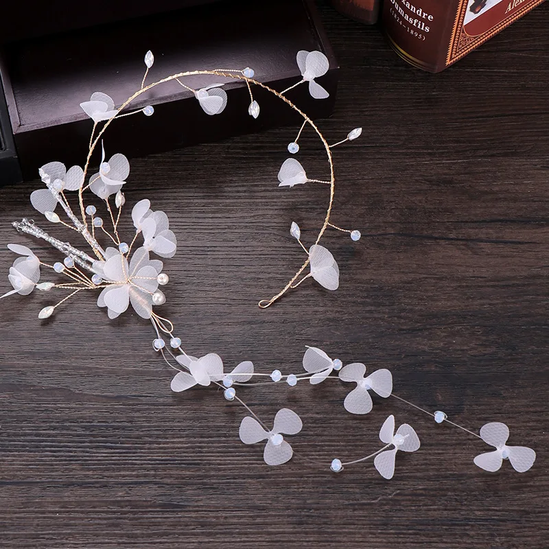 

Цветочная повязка на голову с бахромой аксессуары для свадебного платья свадебный головной убор