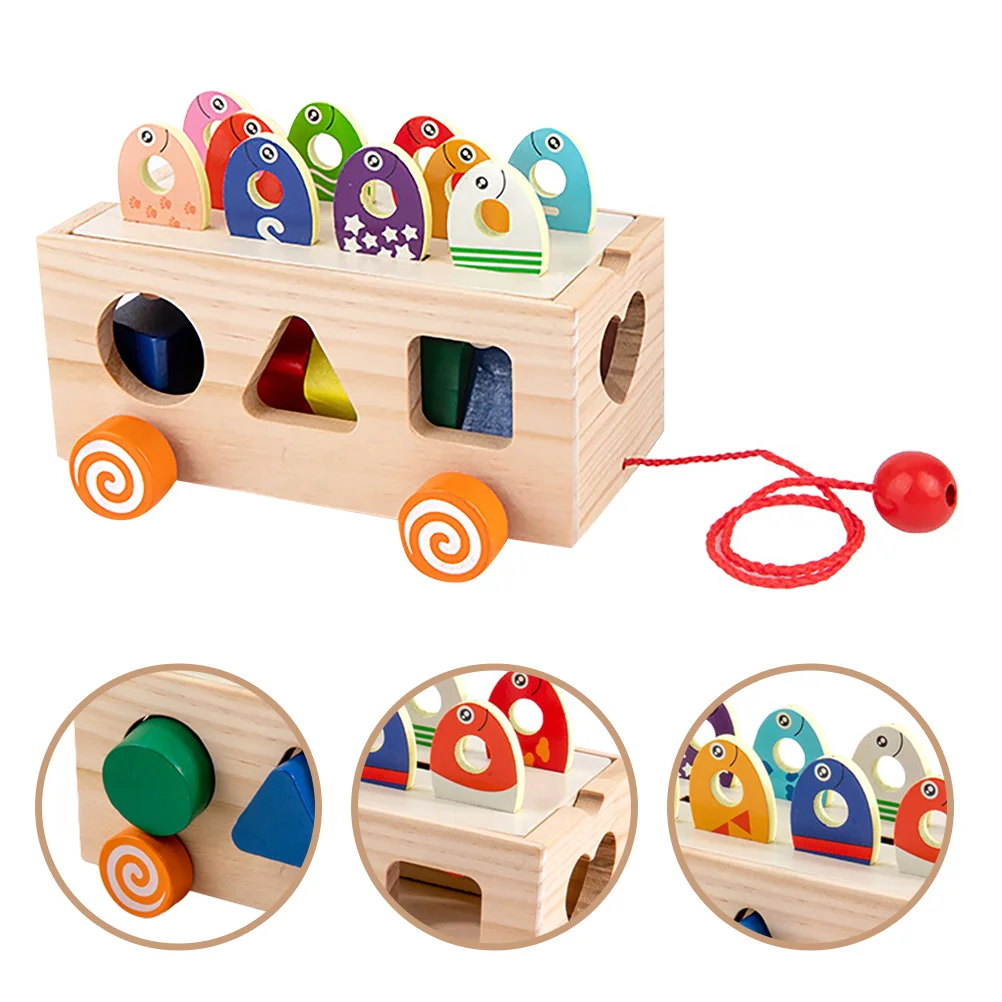 

1 Set Trailer Shape Fishing Block Children Building Block Early Educational