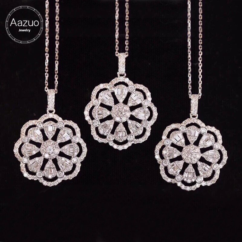 Женское Ожерелье Aazuo из белого золота 18 К карат