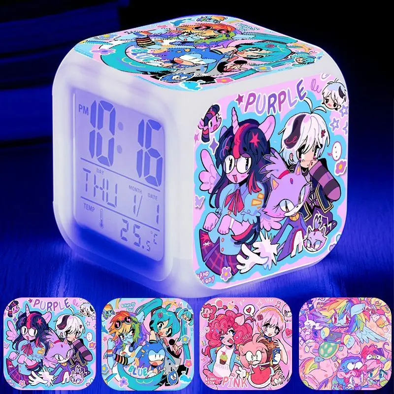My Little Pony Fluttershy Twilight Sparkle студенческое общежитие светящийся будильник украшение